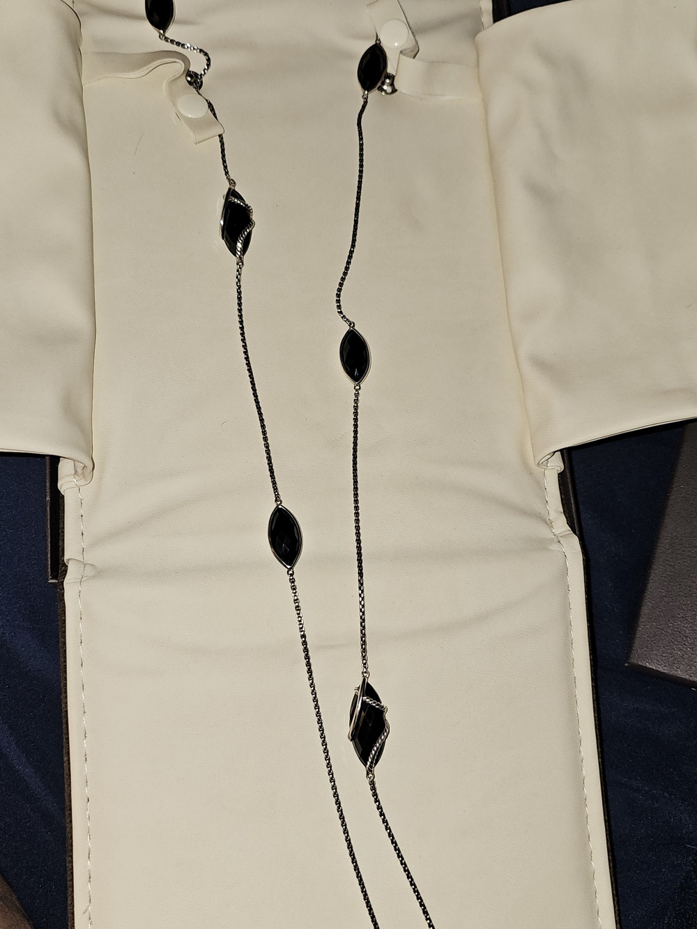 David Yurman Black Station Long Necklace NO RETURNS FINAL SALE.